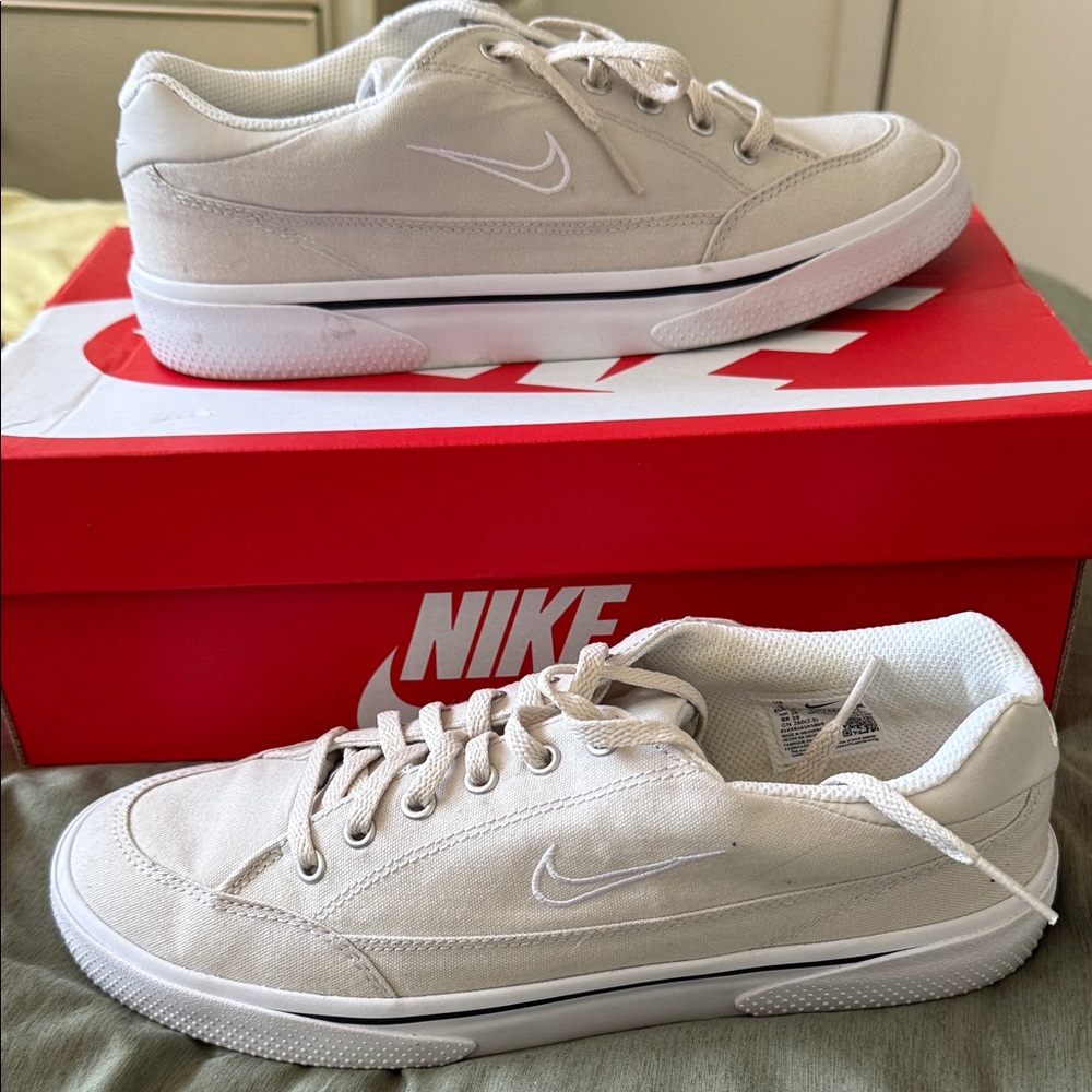 Nike Cream Canvas Sneakers